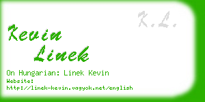 kevin linek business card